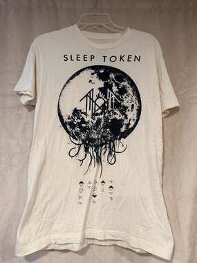 Sleep Token Take Me Back To Eden Tracklist T-Shirt Size Medium - small stain